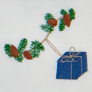 Langkilde & Søn - Juleserviet med blå julegave