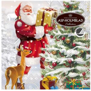 Asp-Holmblad Servietter "Santa"