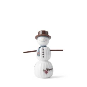 Kähler Hammershøi Christmas Snemand H11.5 cm - Hvid m. deko