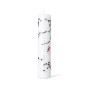 Kähler Hammershøi Christmas kalenderlys 2025 Ø5 cm - Hvid m. deko