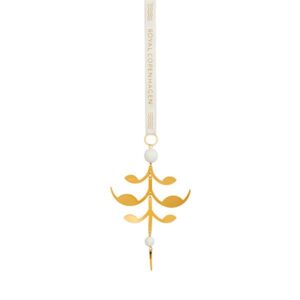 Royal Copenhagen Forgyldt juleornament, palmette, 12 cm