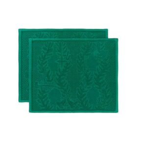 Royal Copenhagen Stjerne Riflet Jul Dækkeserviet, 45 x 35 cm, 2 stk - Grøn