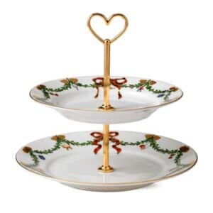 Royal Copenhagen Stjerne Riflet Jul étagére - 23 cm