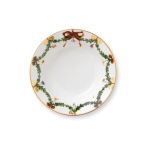 Royal Copenhagen Stjerne Riflet Jul dyb tallerken - 17 cm
