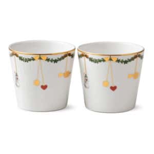 Royal Copenhagen Stjerne Riflet Jul serveringsskål - 30 cl - 2 stk