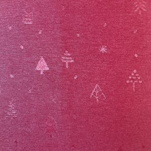 Engholm Textiles - Akryldug med antiskrid Carol Juledug - rød 140 cm - i metermål