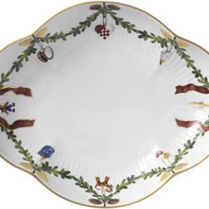 Stjerne Riflet Jul 22 cm. fad