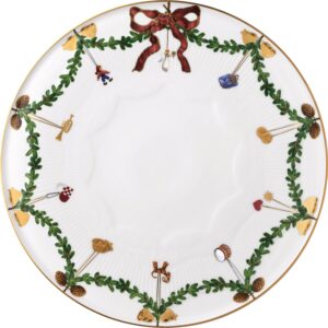 Stjerne Riflet Jul 32 cm. Kagefad