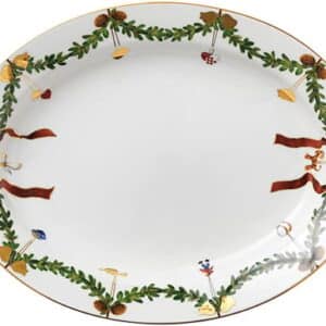 Stjerne Riflet jul 37 cm. fad