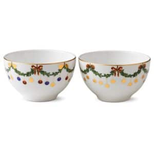 Royal Copenhagen Stjerne Riflet Jul skål - 30 cl - 2 stk