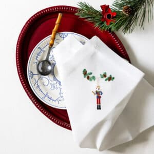 Langkilde & Søn - Juleserviet med musekonge, 50 x 50cm