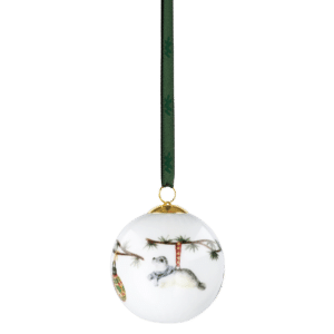 Kähler - Hammershøi Christmas Kugle 2026 Ø6 cm hvid m. deko