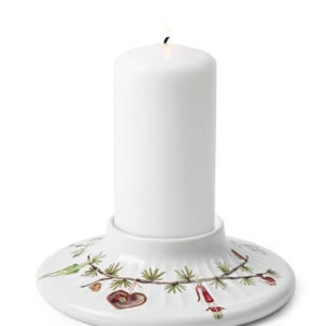 Hammershøi Christmas bloklysstage H4 cm hvid med deko